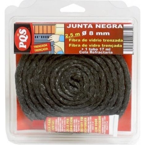 JUNTA NEGRA FIBRA VIDRIO D.8MM - PQS