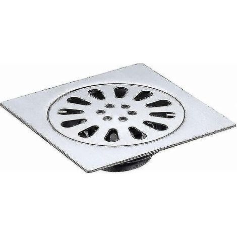 Quadratischer Edelstahl-Bodenablauf für Badezimmer- und Duschtüren (1/3)