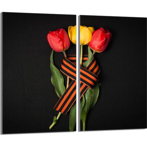 Protezione per piano cottura in vetro 2x30x52 Rose (1/5)