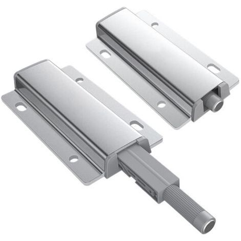 2-piece cupboard door pusher – Push to open system with magnet – Easy installation without drilling – For medium-sized doors (1/5)