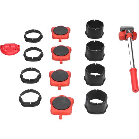 Ensemble de 13 pièces pour le déplacement et le levage de meubles, hauteur réglable, base d'outils de déménagement robuste et multifonctionnelle (1/5)