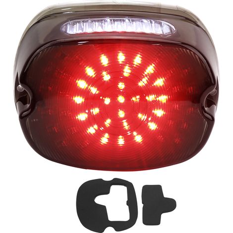 Feux arrière moto 60 LED clignotants stop verre fumé universel Plug and Play pour FLST FXST (1/5)