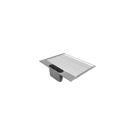 Escurridor de platos de acero inoxidable con soporte para cubiertos: Escurridor de platos grande para fregadero de cocina de 20'' x 11'' + almohadilla aislante pequeña para mesa de comedor (escurridor (1/5)