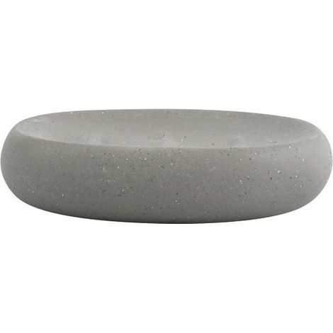 Porte Savon Céramique BALI Gris aspect pierre MSV