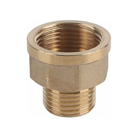 Raccord rapide pour tuyau d'arrosage, adaptateur réducteur à douille hexagonale, connecteur de tuyau d'arrosage en laiton, filetage mâle 1/2" vers filetage femelle 3/4" (paquet de 4) (1/3)