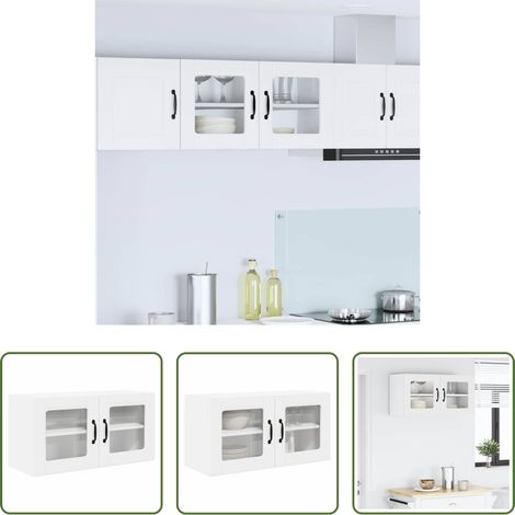 vidaXL Meuble de cuisine - Armoire de cuisine Blanc 80 x 31 x 40 cm Bois d'ingénierie (1/5)
