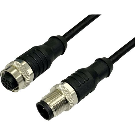 BKL Electronic 2702037 Sensor-Aktor-Verlängerungsleitung M12 Stecker gerade auf Kupplung gerade 5 m