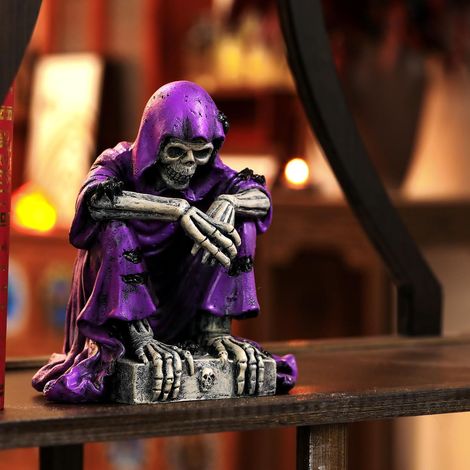 Décorations d'Halloween – Décorations de crânes gothiques et statues de la Faucheuse – décorations uniques pour l'intérieur et l'extérieur (1/5)