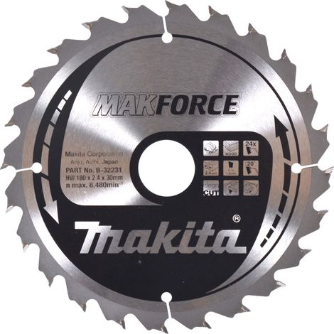 Makita B-32231 Makforce Lama per sega circolare 180x30 mm per legno