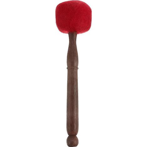 maillet en bois pratique Bouddha, bâton tibétain contenant les sons du Bouddha (rouge)-27X7X7CM-Red (1/4)