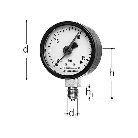 JRG Manometer 1/4"
