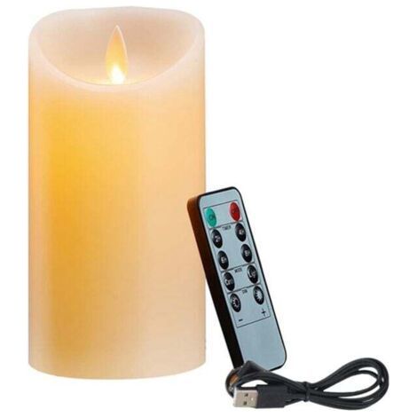Bougies LED Rechargeables Sans Flamme Vacillante 12 5 cm Bougie Électrique Décoration Lumière Ambiante (1/4)