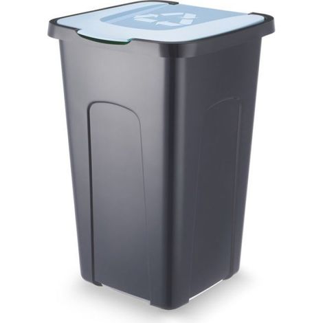 Conteneur Pour Déchets - 50 L - Bleu - Tri Sélectif Papier - Polypropylène - Usage Ménager Et Institutionnel