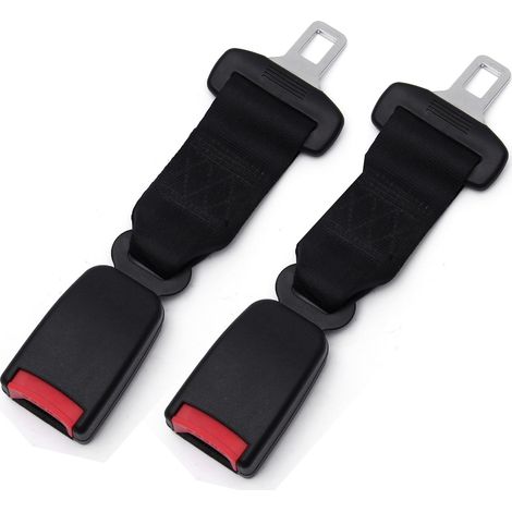 Lot de 2 rallonges universelles pour ceinture de sécurité auto, réglables, 23 cm, grises, 2 pièces, 23 cm (1/5)