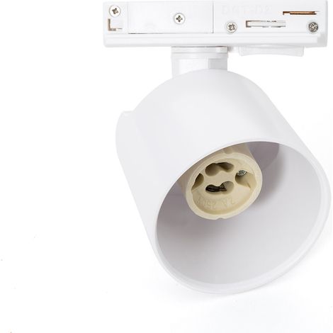 Foco Carril Monofásico Davos para Bombilla LED GU10 AR111 Blanco