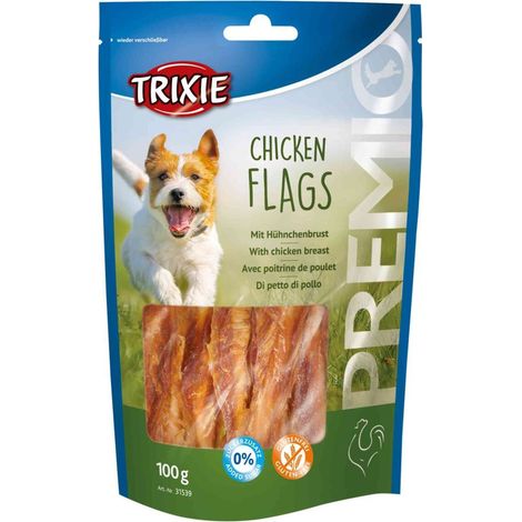 400gr. Offerta Set 4 Pezzi: Premio chicken flags per cani - offerta multipack confezioni risparmio