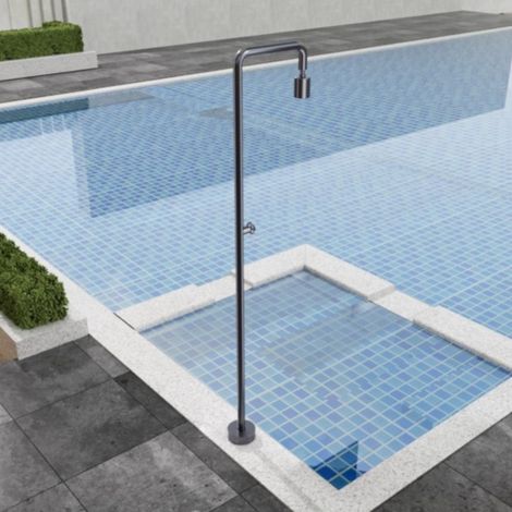 Imex -  Ducha Piscina Exterior Acero S.316 Gris Serie  Pool