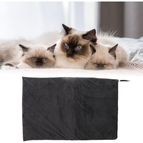 Tapis chauffant électrique pour animaux de compagnie, en PVC imperméable, anti-morsures, 3 niveaux de température, pour chiens et chats, prise UE 230 V. (1/5)