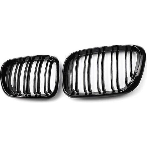 Frontstoßstangengrill im Rennsport-Design für BMW X5 E53 (Vor-Facelift, 1999–2003), Doppellamellen-Ersatzgrill – Schwarz