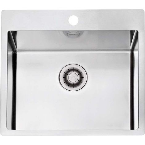 Alveus Pure - Evier 57x53 cm, Quick-Close, inox 1149522 (1/2)