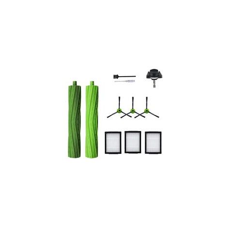Repuestos para aspiradoras iRobot Roomba J7 I7 I6 I3 I4 I2 I5 I8 I1+/Plus E5 E6 IEJ: 1 juego de cepillos de rodillo de goma, 1 rueda delantera, 4 filtros, 4 cepillos laterales