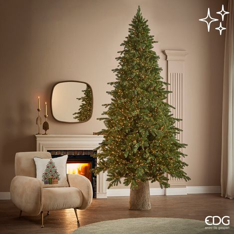 EDG Enzo De Gasperi Albero di Natale Pino Imperial New 6.300 MiniLed H 270 Cm D 160 Cm Uso Esterno Verde 100% PE (1/2)