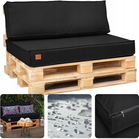Juego de cojines de jardín para muebles de palets europeos, cojines impermeables de 120x80x15 cm. (1/5)