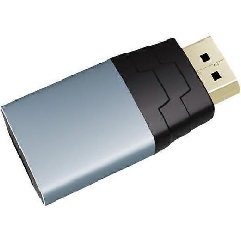 Convertisseur vidéo DP vers HDTV 4K 30 Hz, construction en aluminium et plastique, adapté pour fournir une connexion réseau filaire stable. (1/5)
