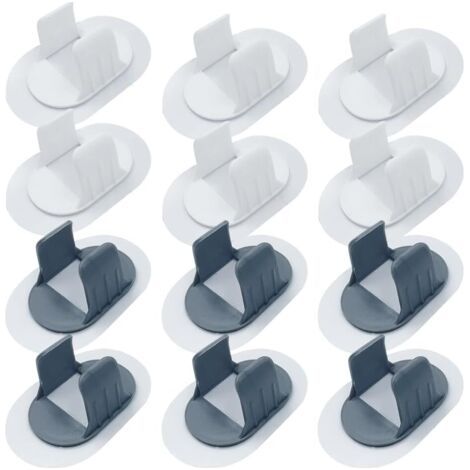 A 12 Pièces 35-38mm Colliers de serrage auto-adhésifs,Clips de Tuyau en Plastique,Conception encliquetable,pour la Fixation des Tuyaux d'eau,Tuyaux de Gaz,Tuyaux en Plastique (1/5)