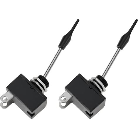 2x Interrupteur à bouton-poussoir momentané à longue tige de 2 broches 15A 12V à tige longue pour application momentanée de klaxon automobile (1/5)