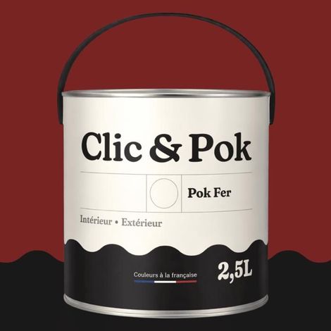 Peinture Fer Antirouille – Métal Extérieur Intérieur, Satinée, Protection Rouille - 2,5L - RAL 3011 - Rouge brun (1/4)