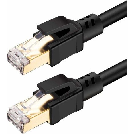 Cavi Ethernet Cat 8, cavo di rete LAN RJ45 SFTP, velocità 40 Gbps / 2000 MHz (30 m)