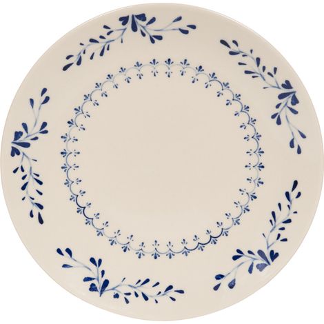 Table Passion - Plat rond Appoline bleu 32 cm