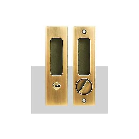Poignée de porte escamotable avec clé de serrure de porte coulissante poignée de porte encastrée 160mm (1/5)