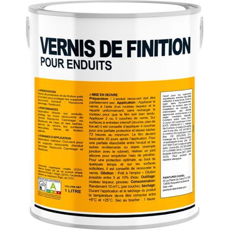 Vernis de protection carrelage 1L – Finition satinée lessivable – Application directe sur supports enduits – Rendement 10 m²/L (1/2)
