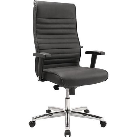 Sillón  de  dirección  cuero  negro  negro  con  reposabrazos  440-550mm  TOPSTAR (1/2)
