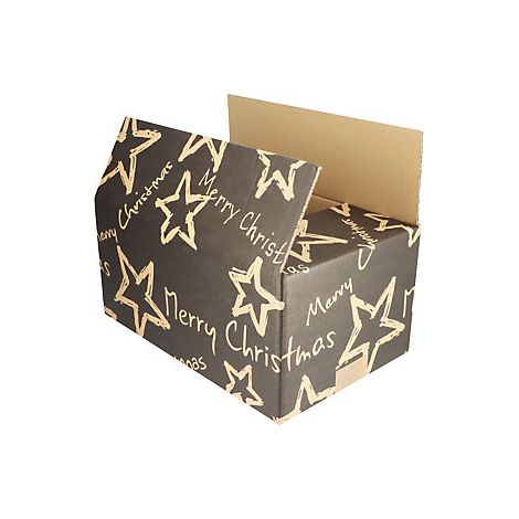 ratioform terra  Scatola per spedizioni Christmas Stars  nero 