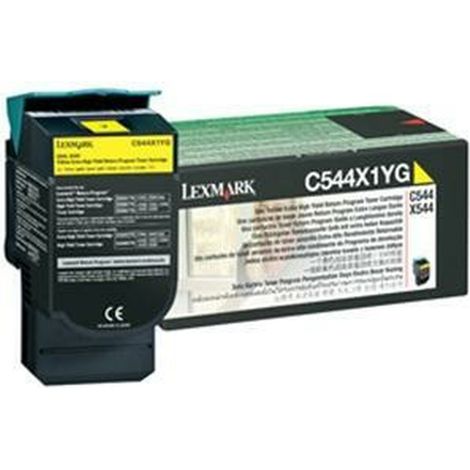 Lexmark C544, X544 Yellow Extra High Yield Return Programme Toner Cartridge (4K) Tonerkartusche Original Gelb