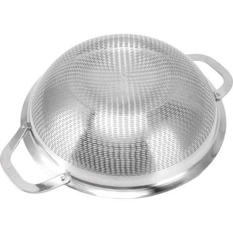 Passoire en acier inoxydable multifonctionnelle à mailles fines, panier d'égouttage pour fruits et légumes avec poignées, accessoire de cuisine, 25 cm / 9,8 pouces (1/5)