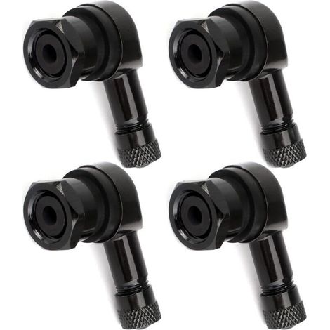 Eloxiertes Aluminium-Motorradwinkelventil – 4er-Set, 90°-Winkel, Reifenverlängerungsadapter