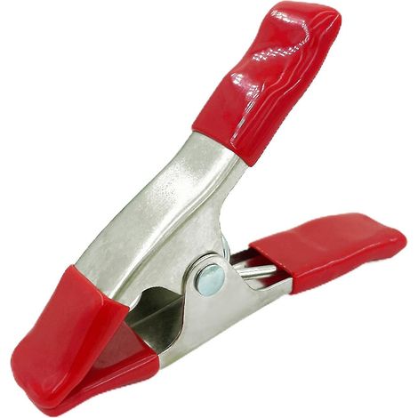 Pince à ressort professionnelle antidérapante en acier à haute teneur en carbone, robuste, pour fond de scène (rouge) (1/5)