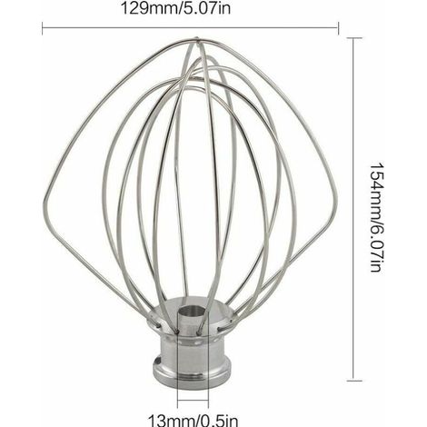 Mélangeur sur socle inclinable en fil d'acier inoxydable pour KitchenAid K45WW WP9704329 KSM150 KSM160 K45 KSM90 accessoires de robot culinaire (1/3)