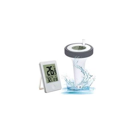 Coavas – Thermomètre de piscine flottant électronique sans fil – Précision ± 1℃ – Portée 60m – Affichage intérieur/extérieur – Étanche IP67 (1/5)