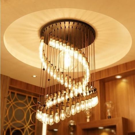 12 PCS Edison LED Ampoule A Filament 220V 60W ST64 Straight E27 blanc chaud vintage (1/4)