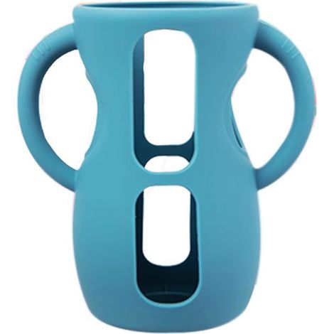 Silikonhülle für Glas-Babyflaschen  Flaschenhalter mit Griffen  Bruchsicherer, stoßfester und sturzsicherer Flaschenhalter, spülmaschinenfest