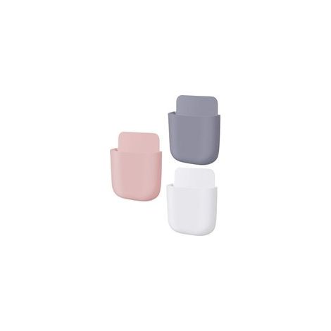 Organisateur de télécommandes en 3 pièces, boîte de rangement autocollante pour télécommandes, boîte de rangement murale pour télécommandes, mini boîte de rangement pour la maison et le bureau (1/5)
