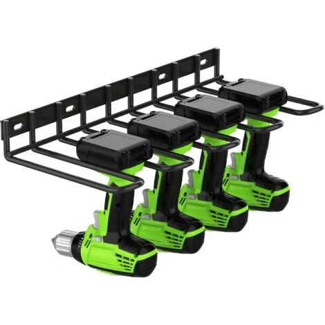 Organisateur d'outils électriques, support mural pour perceuse, support de perceuse épais, support de perceuse robuste pour garage/atelier (1/5)