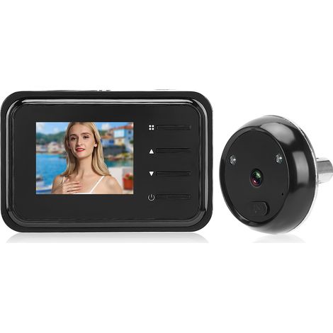 Sonnette vidéo 2,4 pouces avec vision nocturne, caméra numérique LCD et objectif grand angle 90° pour la maison (1/5)