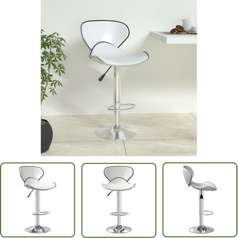 Furniture Limited - Tabouret de bar Blanc Similicuir (1/5)