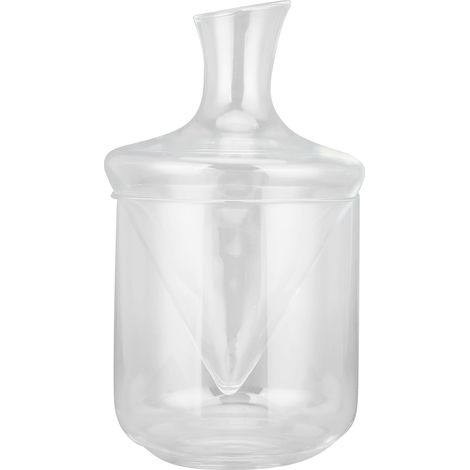 Carafe en Verre 1000ml avec Seau à Glace pour Vin et Cocktails - Aérateur à Champagne pour Bar à Domicile (1/5)